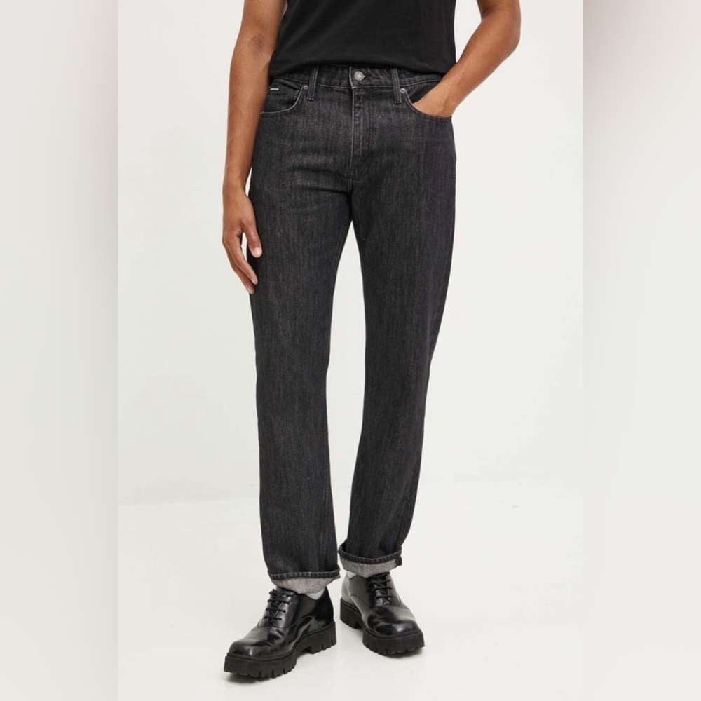 New Guess Black Straight Leg Men Jeans SZ 32 - Picture 1 of 11